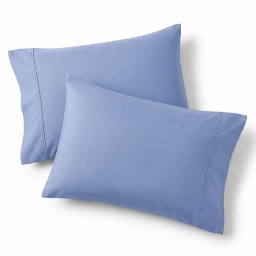 Bedsure Standard Pillow Cases Set of 2 - Slate Blue, 20x26 Inches