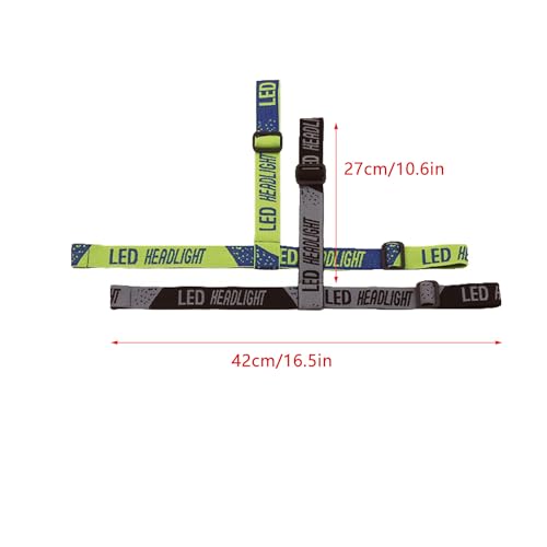 3 Pack Head Lamp Strap Replacement Adjustable High Elasticity LED Torch Diving Headlamp Bike Head Light Headlamp Band Accessories