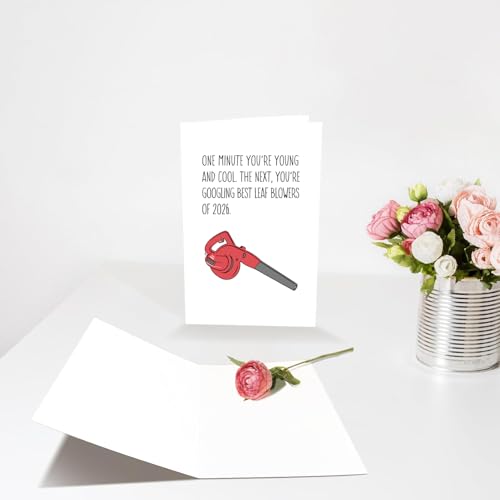 RPJIEKINXU Leaf Blower Birthday Card - Funny Humorous Greeting for All, Variation #3
