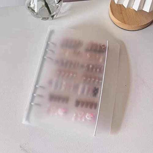 Rikolto A5 Press On Nail Organizer Book with 4 Pages & Adhesive - Removable Storage for Fake Nails (9.05 x 7.08 x 1.37 Inch)