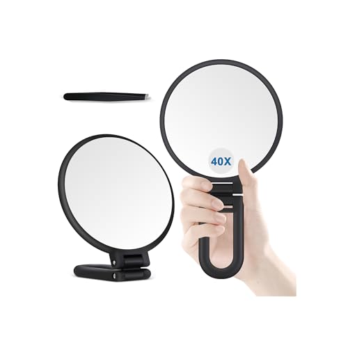 B Beauty Planet 40X Magnifying Mirror - Portable Foldable Makeup Mirror