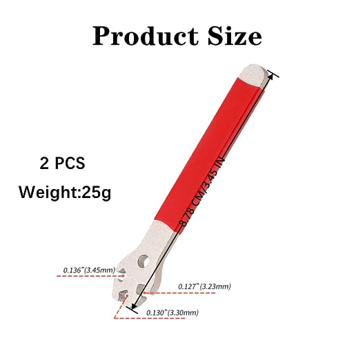2 PCS Bicycle Spokes Wrench Durable Bike Spoke Wrench Spoke Tool Bicycle Wrench Tool Cycling Spanner for Biking Cycling Mountain Bike(Black+Red)