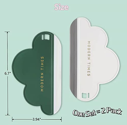 Wsaikis Silicone Squeegee Set, 2-Pack Compact Water Blade for Glass & Counter