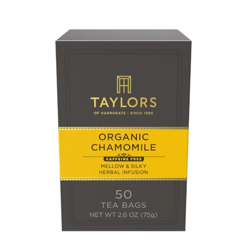 Taylors of Harrogate Organic Chamomile Herbal Tea, 50 Count (Pack of 6)