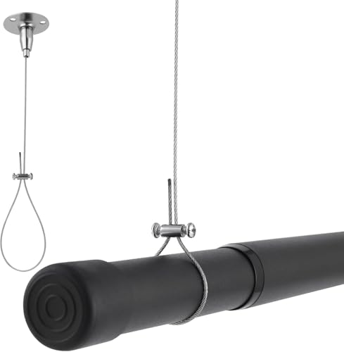 Supforce Adjustable Ceiling Support Bracket for Closet Rods - 50 lb Load Capacity, Stainless Steel