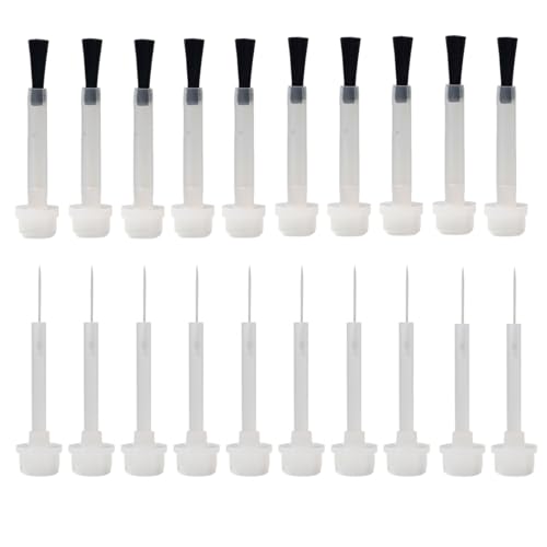 Peenbbop Disposable Nail Polish Brushes 20 Pcs - Replacement Dip Powder & Liquid Polish Applicators