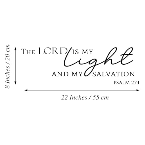 Psalm 27:1 Wall Decal - Christian Vinyl Scripture Art