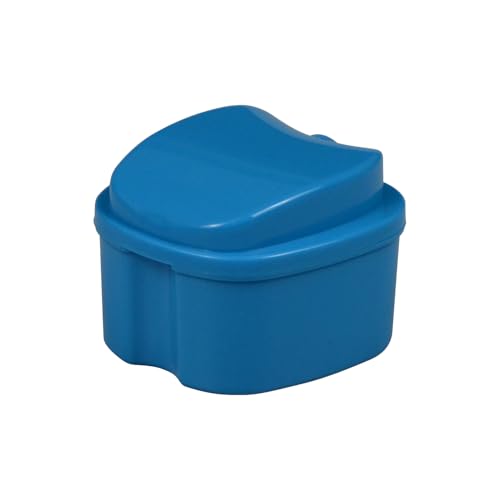 Denture Bath Box Cup with Strainer Basket for Retainers and Mouth Guards