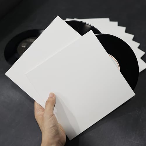 7-Inch Record Sleeves - White EP Jacket Covers, 10 Pack, Style A