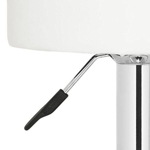 Safavieh Home Collection Jude White Adjustable Swivel Gas Lift 25.6-31.5-inch Bar Stool