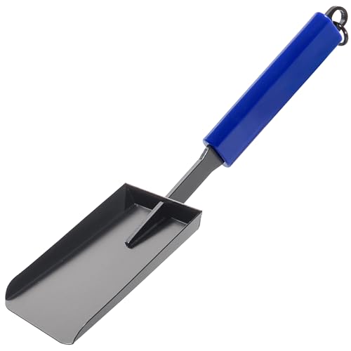 15-Inch Solid Iron Fireplace Ash Shovel with Rubber Handle