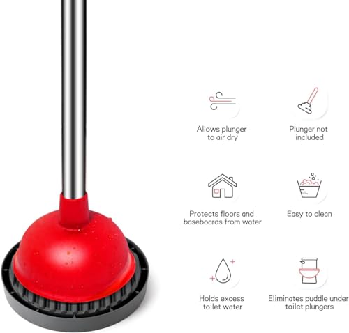 Anti-Slip Plunger Tray for Bathroom & Kitchen Organization