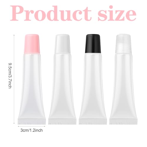 Empty Lip Gloss Tubes 15ml Refillable Squeezable Containers 8 Pcs