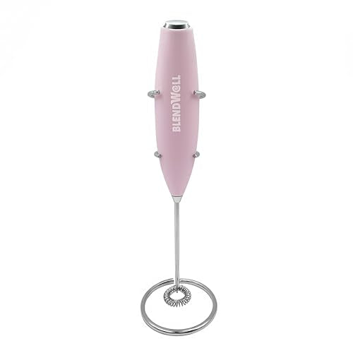 BlendWell Handheld Electric Milk Frother for Coffee and Matcha - Rose Pink