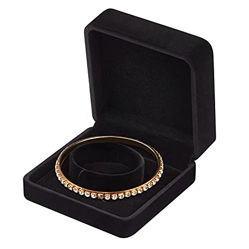 LETURE Velvet Jewelry Box Set - 2 Classic Bracelet Holders