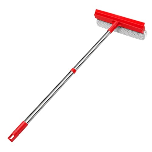 Keleekelin 2-in-1 Window Squeegee with 18.5"-28.5" Telescoping Handle
