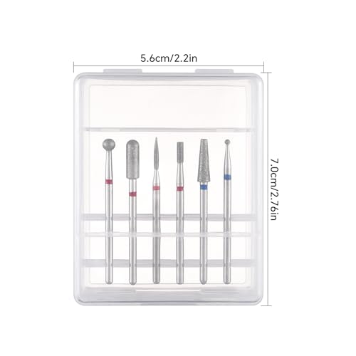 Siyuwuro Tungsten Steel Nail Drill Bit Set 3/32" Cuticle Removal Tool