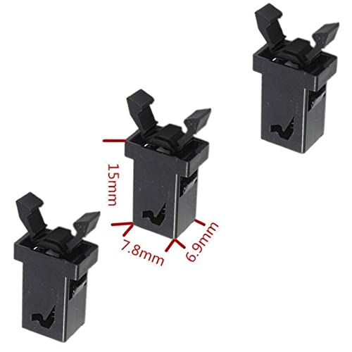 10 Pack Trash Can Lock Replacement Clips - Black & White Latch