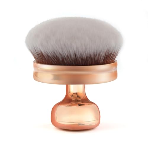 DRIPOO Round Kabuki Foundation and Self Tanner Brush - Rose Gold