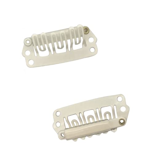 DOORES 2-Piece Blonde Metal Snap Clips for Hair Extensions 30mm