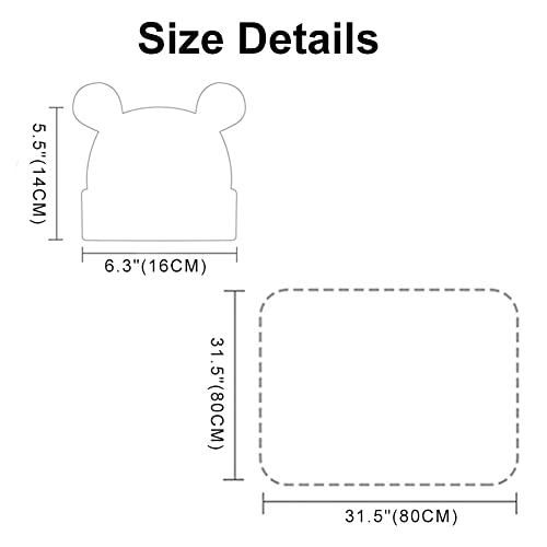 Unisex Baby Swaddle Wrap Set with Hat for 0-3 Months
