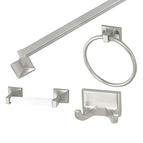 Design House Millbridge 4-Piece Bath Accessory Set in Satin Nickel