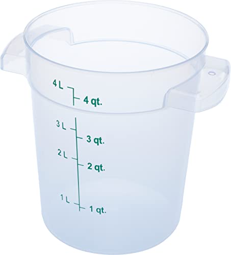Carlisle Storplus 4 Quart Round Food Storage Container, 12-Pack