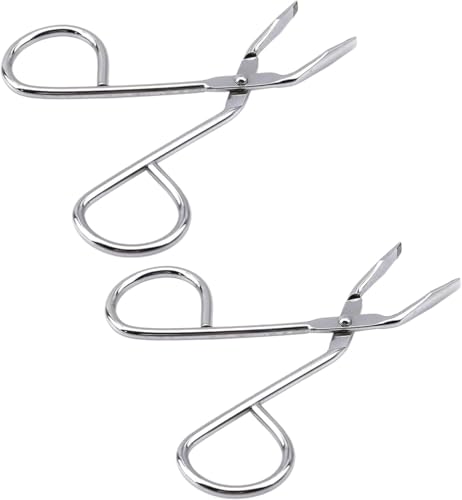 Stainless Steel Slant Eyebrow Tweezers 2-Piece Grooming Set