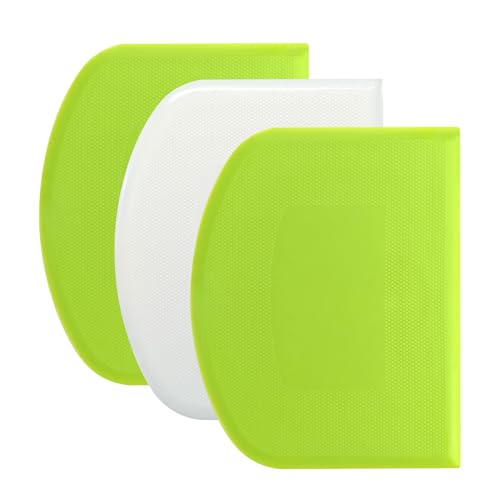 3-Piece Flexible Dough Scraper Set for Baking & Pastry Making