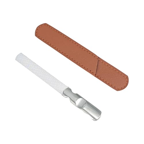 Ryidkcs Professional Stainless Steel Nail File with Leather Pouch