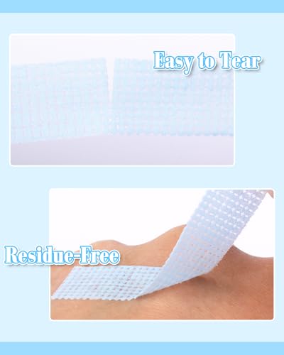 Mavphnee Lash Tape for DIY Eyelash Extensions, 3 Rolls Blue Breathable Microporous Eyelid Tape
