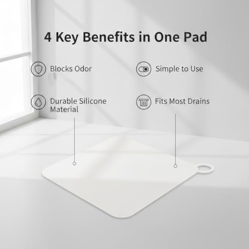 4-Piece Silicone Drain Covers Set for Kitchen & Bathroom