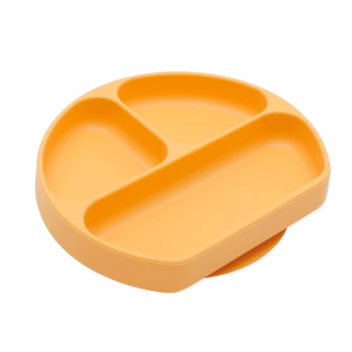 Bumkins Silicone Suction Plate for Toddlers & Babies - Non-Skid Grip Dish