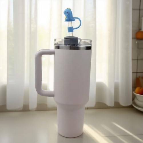 Cute Dinosaur Silicone Straw Cover for Stanley Tumbler 30Oz & 40Oz