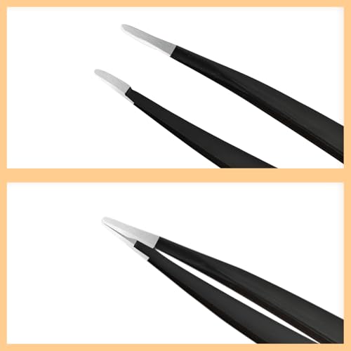 Professional Tweezer Set for Eyebrows & Ingrown Hair Removal - Stainless Steel