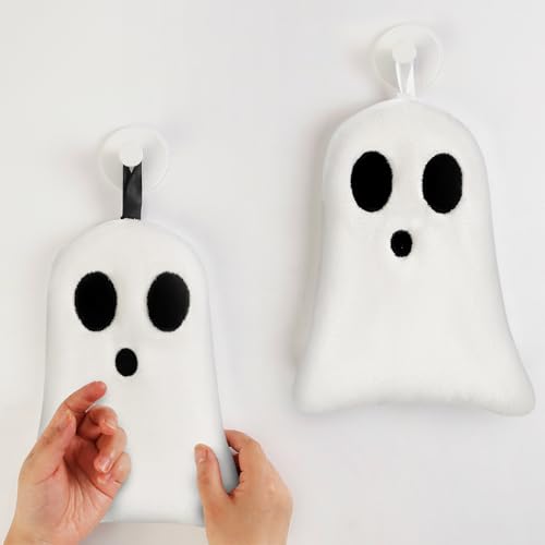 Quera Halloween Ghost Hand Towels Set - 2 Pack, Embroidered