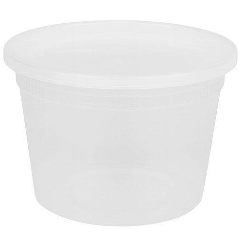 ProTakeOut 16oz [20 set] Heavy Duty Plastic Deli Container | BPA-Free Food Storage with Airtight Leak‑Proof Lids | Microwave, Freezer & Dishwasher Safe – Stackable, Bulk Reusable Soup & Meal Prep Tub