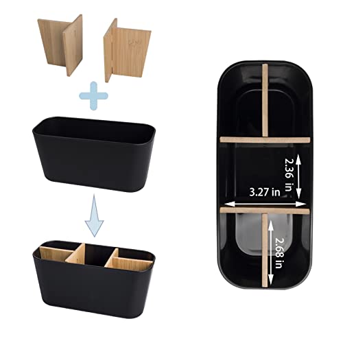 Black Electric Toothbrush and Toothpaste Organizer - 7.5" x 3.0"