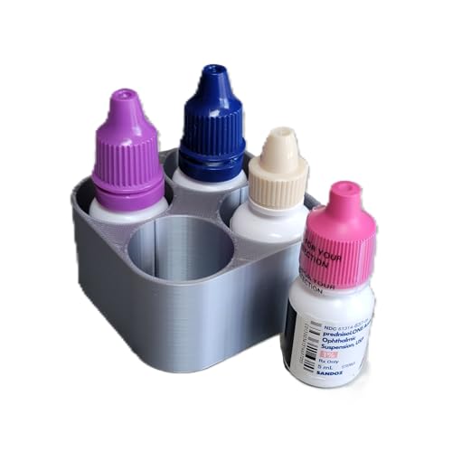 Znet3D Slim Organizer – Silver 4-Bottle Tray Holder for Efficient Storage