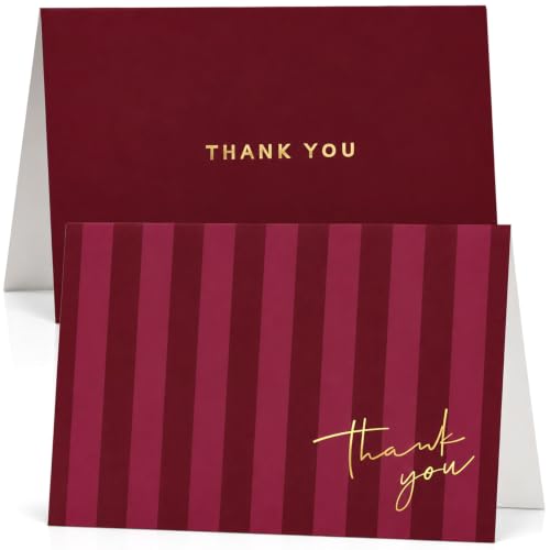 24 Pack Thank You Cards with Envelopes and Stickers for Christmas Holiday