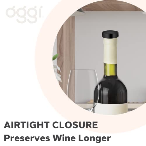 OGGI T-Shaped Wine Corks 2-Piece Set, Reusable Low-Profile Bottle Stoppers