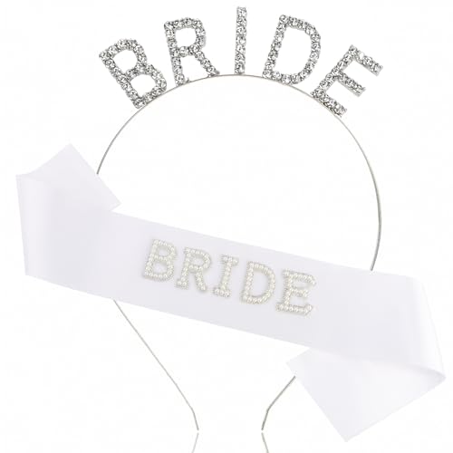 Chanaco Bride to Be Sash and Headband Set Bridal Shower Gifts