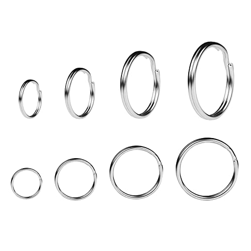 50pcs Silver 25mm Round Split Key Rings - Durable Metal Keychains