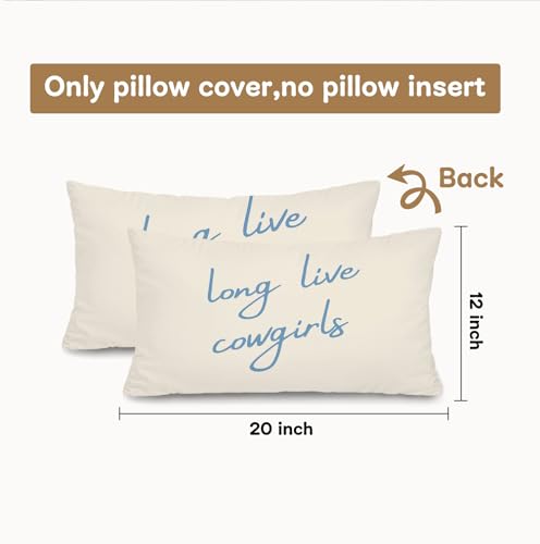 Cowgirl Room Decor Pillow Covers 12x20 - Western Style