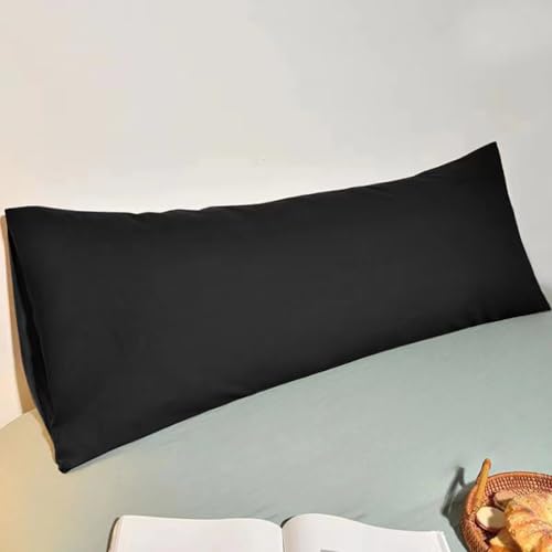 NiNi ALL Black Body Pillow Case 20x54 Inches - Soft Microfiber