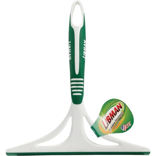 Libman 1070 Window Squeegee, 8-Inch Flexible Blade with Ergonomic Handle