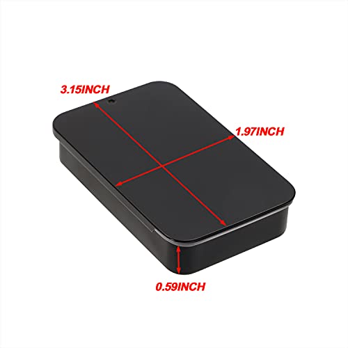 Mini Skater 4-Piece Metal Slide Top Tin Containers - Black Storage Box