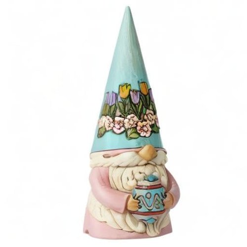 Enesco Jim Shore Heartwood Creek Gnome Holding Easter Egg Figurine, 7.48 Inch, Multicolor