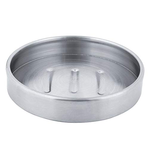 Stainless Steel Round Soap Dish for Bathroom & Kitchen