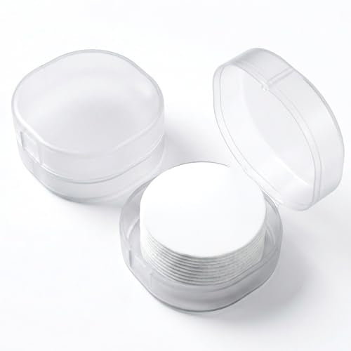 2Pcs Portable Toner Pad Travel Case - Durable PP Cotton Pad Holder